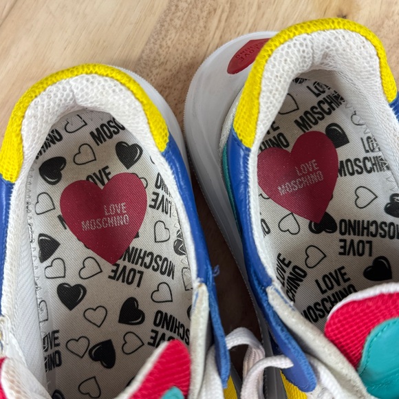 Love Moschino Scarpad Running 60 Sneakers Primary Multicolor Size 40 US 10 - Picture 9 of 11